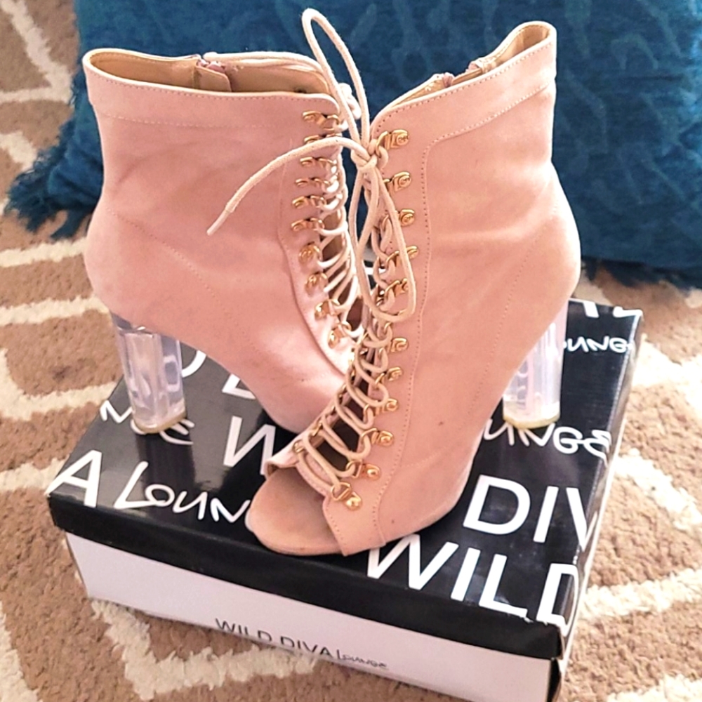 Light Pink peep toe heel